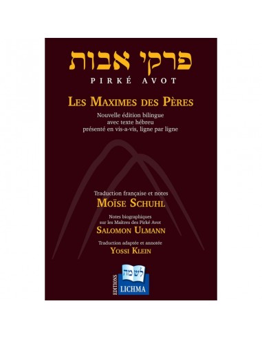 PIRKE AVOT Les Maximes Des Pères