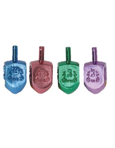 Toupies métalliques multicolores moyennes
