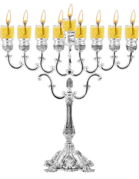 Menorah en argent plaqué 13 de hauteur