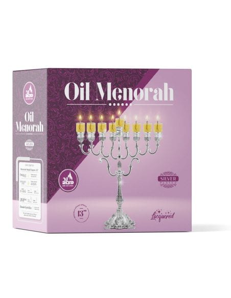 Menorah en argent plaqué 13 de hauteur
