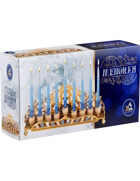 Menorah murale ornée de lions