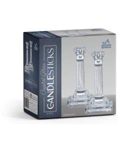 Bougeoirs en verre 8, ensemble de 2 pièces 2