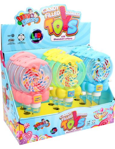 Sucette LED de Hanoukka remplie de bonbons
