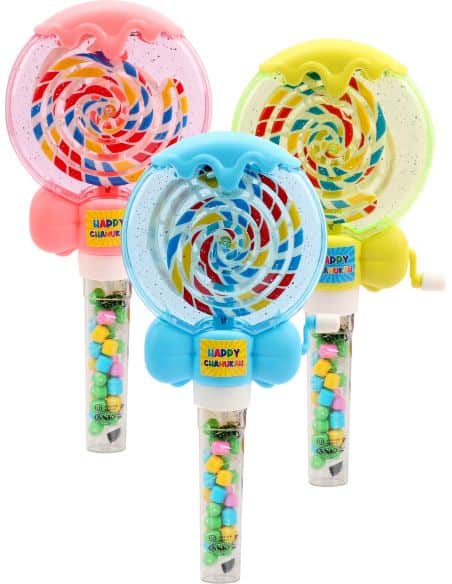 Sucette LED de Hanoukka remplie de bonbons
