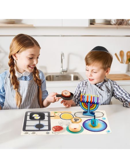 Ensemble de jeu en bois de luxe pour enfants Hanoukka