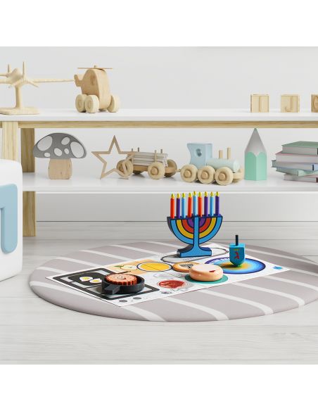 Ensemble de jeu en bois de luxe pour enfants Hanoukka