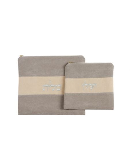 Set de sacs talit et téfilines – motif 3 bandes.