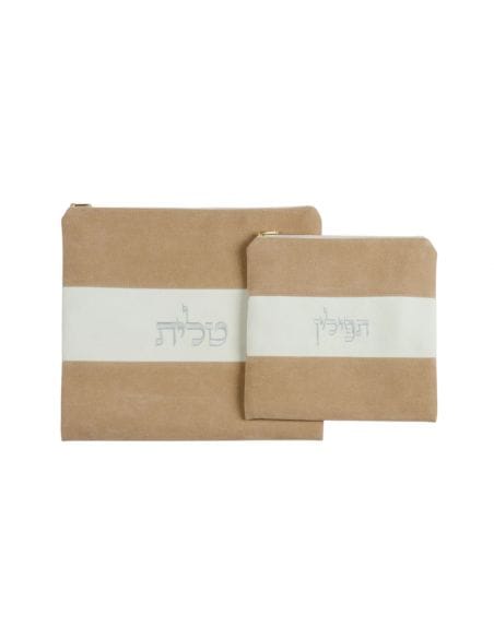 Set de sacs talit et téfilines – motif 3 bandes.