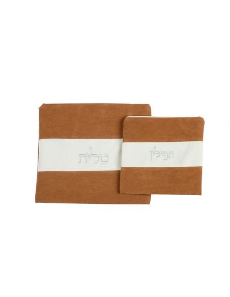 Set de sacs talit et téfilines – motif 3 bandes.