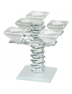Bougeoirs en cristal à 5 branches 20 cm