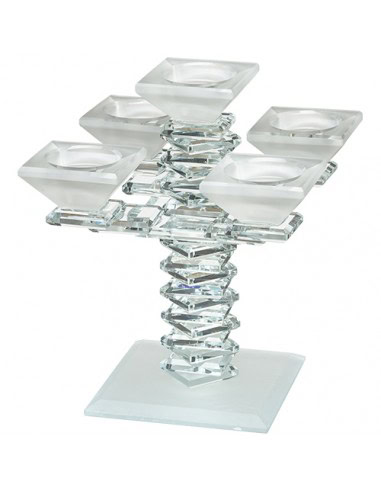 Bougeoirs en cristal à 5 branches 20 cm