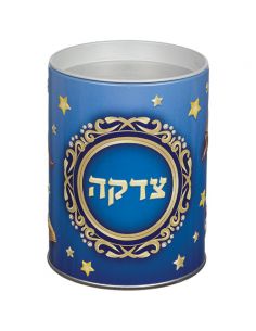 Boîte de Tsedaka bleu 6 cm