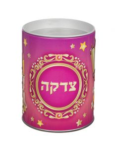 Boîte de Tsedaka rose 6 cm