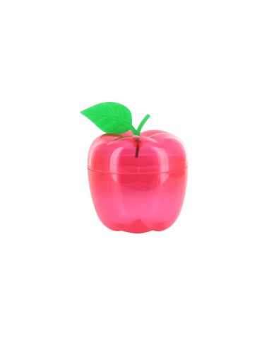 Pot de pommes rouges en plastique