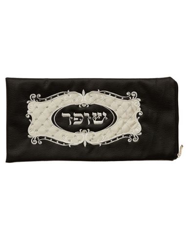 Étui élégant pour chofar en similicuir et velours 21 x 41 cm