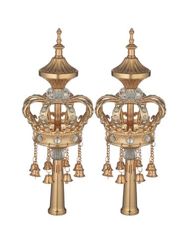 Rimonim dorées pour rouleau de Torah 32 cm