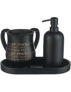 Ensemble porte savon Yam Gaq avec élégant support en polyrésine Platea