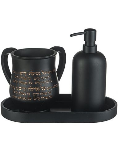 Ensemble porte savon Yam Gaq avec élégant support en polyrésine Platea