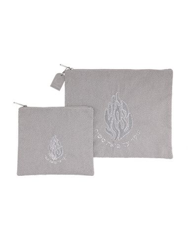 Pochette de Talit et tefillin en tissu aspect lin Eich cheli 36 x 29 c