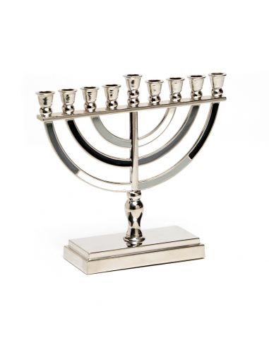 Menorah en noir et violet 14 cm