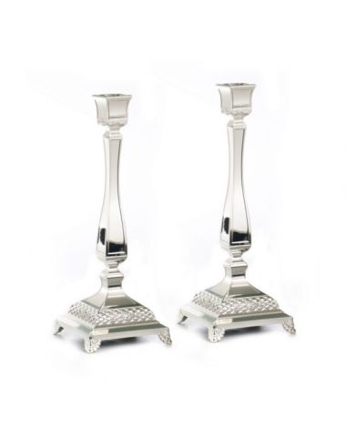 Chandeliers plaqués argent paire 36 cm