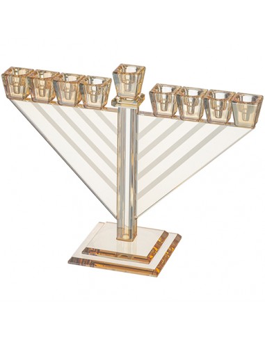 Menorah en cristal décorative 28×27 cm