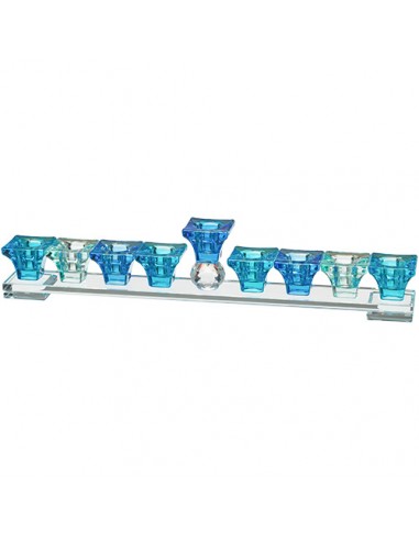 Menorah en cristal décorative tons...