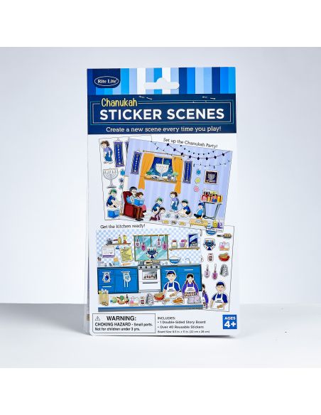 Scènes autocollantes Hanoucca avec stickers réutilisables