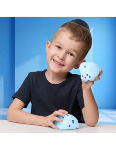 Slime Hanoucca bleu blanc avec toupies parfum gelée 2