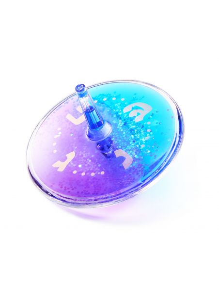 Toupielavebleu et violet paillettes dorées diamètre 2,75