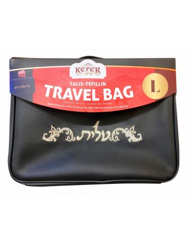 Travel Bag en cuir Talis et Tefillin avec sangle Taille L Talit