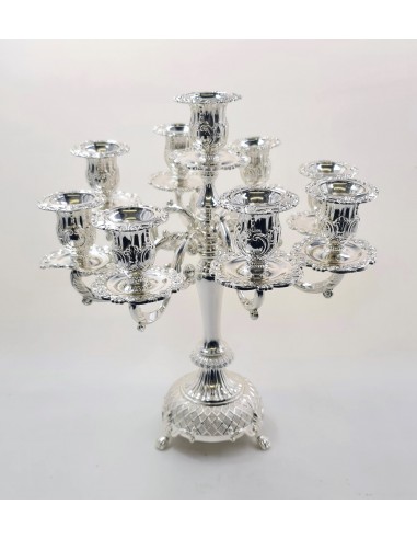 Chandelier Argenté 9 Branches 39 cm