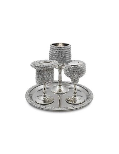 Set de Havdalah en Pierres Argentées