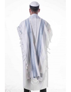 Talit en laine  bleu...