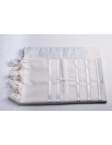 Talit en laine  bleu/argent – 140 ×...