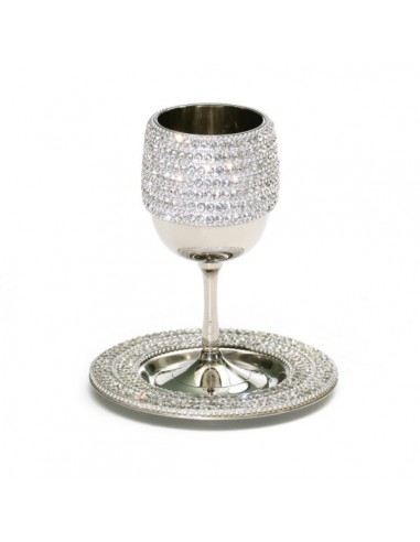 Verre de Kiddouch en acier inoxydable...