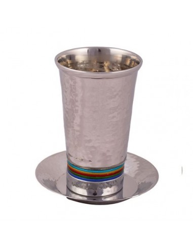 Verre de Kiddouch en Acier Inoxydable...