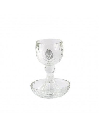 Verre de Kiddouch en cristal argenté