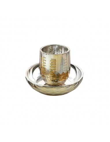 Verre de Kiddouch en cristal doré