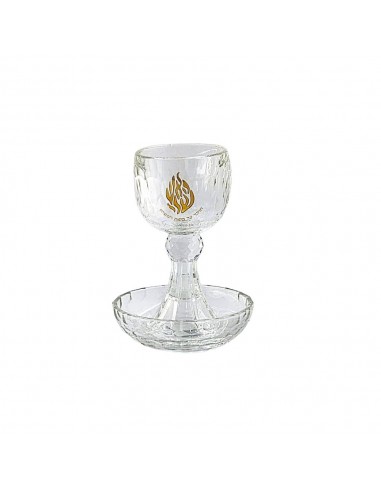 Verre de Kiddouch en cristal doré