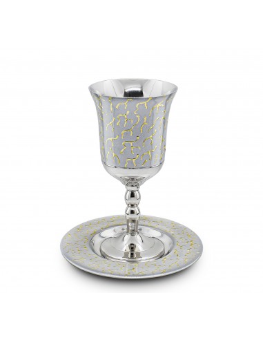 Verre de Kiddouch en émail gris