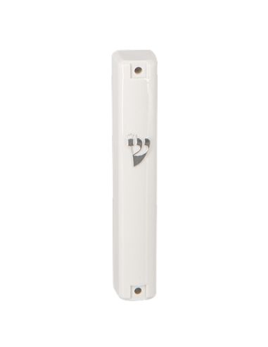Boitier de Mezouza en plastique blanch 10cm