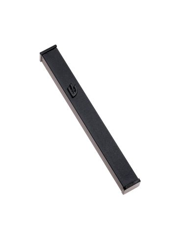 Mezouzah en aluminium noir – shin noir – 12 cm