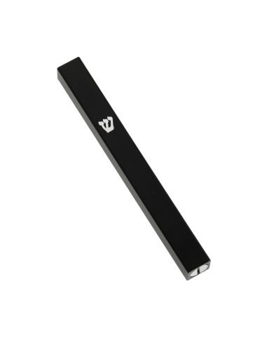 Mezouzah en aluminium noir – shin argenté – 12 cm
