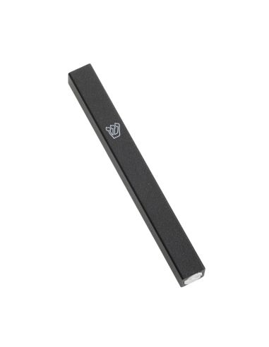 Mezouzah en aluminium gris foncé – shin blanc – 12 cm