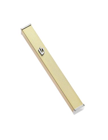 Mezouzah en aluminium doré – shin nickel – 12 cm