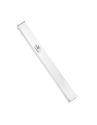 Mezouzah en aluminium blanc – shin nickel – 20 cm