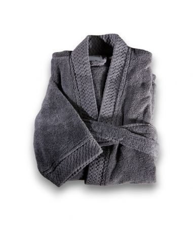 Peignoir adulte gris foncé taille M