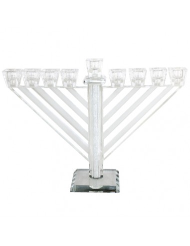 Hanoukia en cristal 21 cm   Chabad...