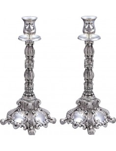 Une paire de bougeoirs "Shabbat HaMalka" 35 cm 2